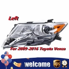 Left Headlight Headlamp Front Head Light Halogen Lamp For Toyota Venza 2009-2016