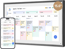 15.6 Digital Calendar Touchscreen Family Planner Wall Desk Mountable