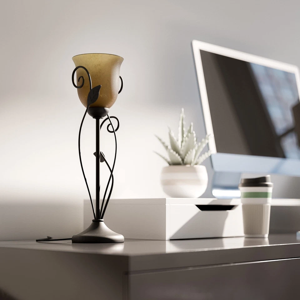 Lámpara de Mesita de Noche Clásica LED Regulable con Control Táctil para Mesita de Noche Foto 2 de 4