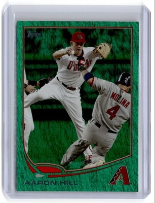 2013 Topps Emerald Green Aaron Hill Arizona Diamondbacks #302