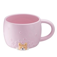 Starbucks Taiwan Cherry blossom season 2026 mug- corgi 14oz