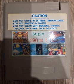 SUPER 190 IN 1 (Nintendo NES) CARTRIDGE TESTED Rare NES