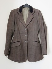 Veste D'équitation Shires Huntingdon Tweed Femme, Taille 32 (UK 8), Vert à Carreaux - Occasion