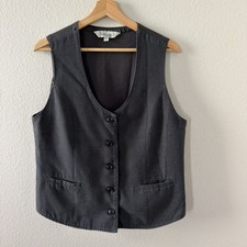 Chef Works Contemporary Women's L Black V-Neck Server Vest Hospitality Uniform