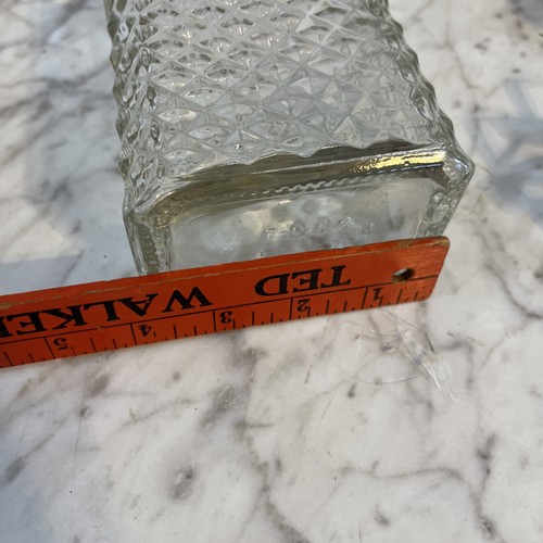 Klar Diamantschliff Karaffe Korken Stopfen Vintage Glasflasche - Bild 15 von 16