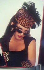 Jungle Hollywood Glamour Cheetah Leopard Accessory Kit Hat Gloves and Sunglasses