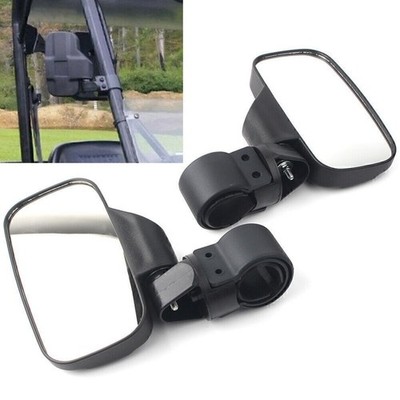 2X Motor Rear View Side Mirrors 1.75'' 2'' Roll Bar For Polaris RZR Yamaha UTV ATV