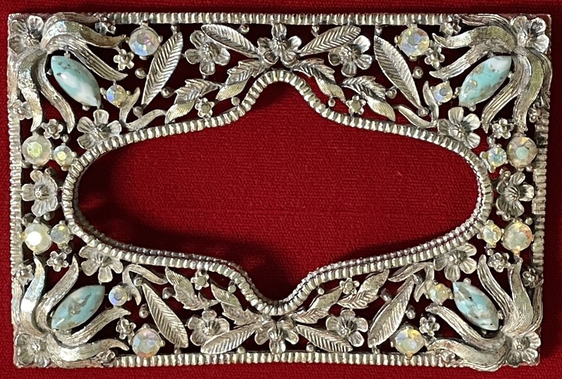 Bejeweled Silver Toned Tissue Cover With Rhinestone & Various Other Stones!!!!!!