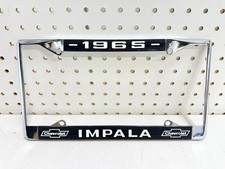 1965 Chevy Chevrolet Impala Gm Vintage Front Rear License Plate Holder Frame