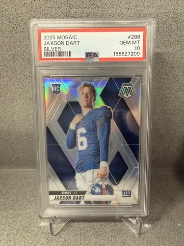 2025 Panini Mosaic - Rookie Variations Jaxson Dart #288 Silver Prizm (RC) PSA 10