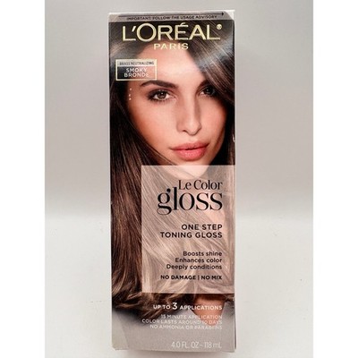 L'Oreal Paris Le Color Gloss Smoky Bronde One Step Toning Gloss 4.0 fl oz New