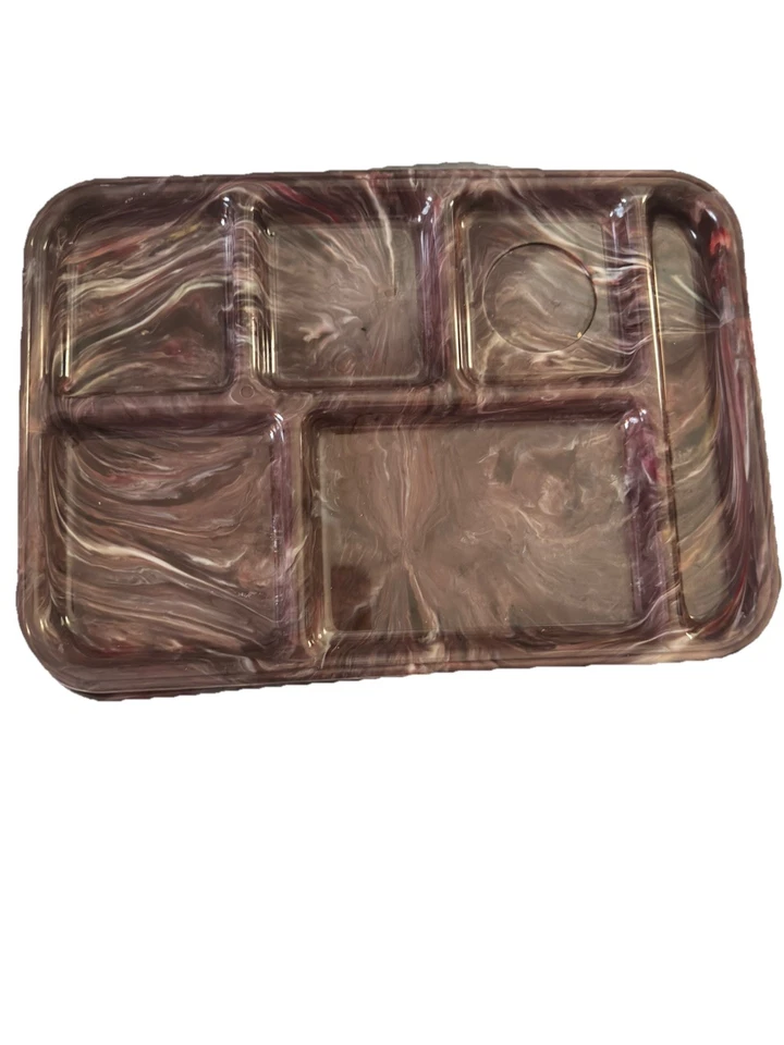 6 compartimentos para servir escuela TV camping bandeja de comida plato picos pico plásticos cuatro Foto 4 de 4