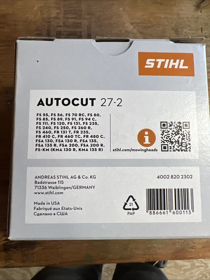 Cabezal recortador de cuerdas Stihl AutoCut 27-2 genuino nuevo, 4002-820-2302 Foto 2 de 2
