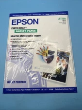 20 sheets EPSON Printer Inkjet Photo Quality Glossy Paper 8.5x11 New