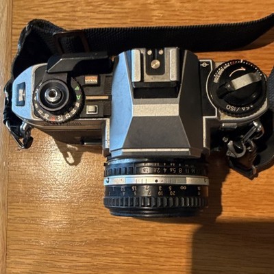 Nikon FG-20 35mm Film Camera Silver Black with 50mm series E 1:1.8 