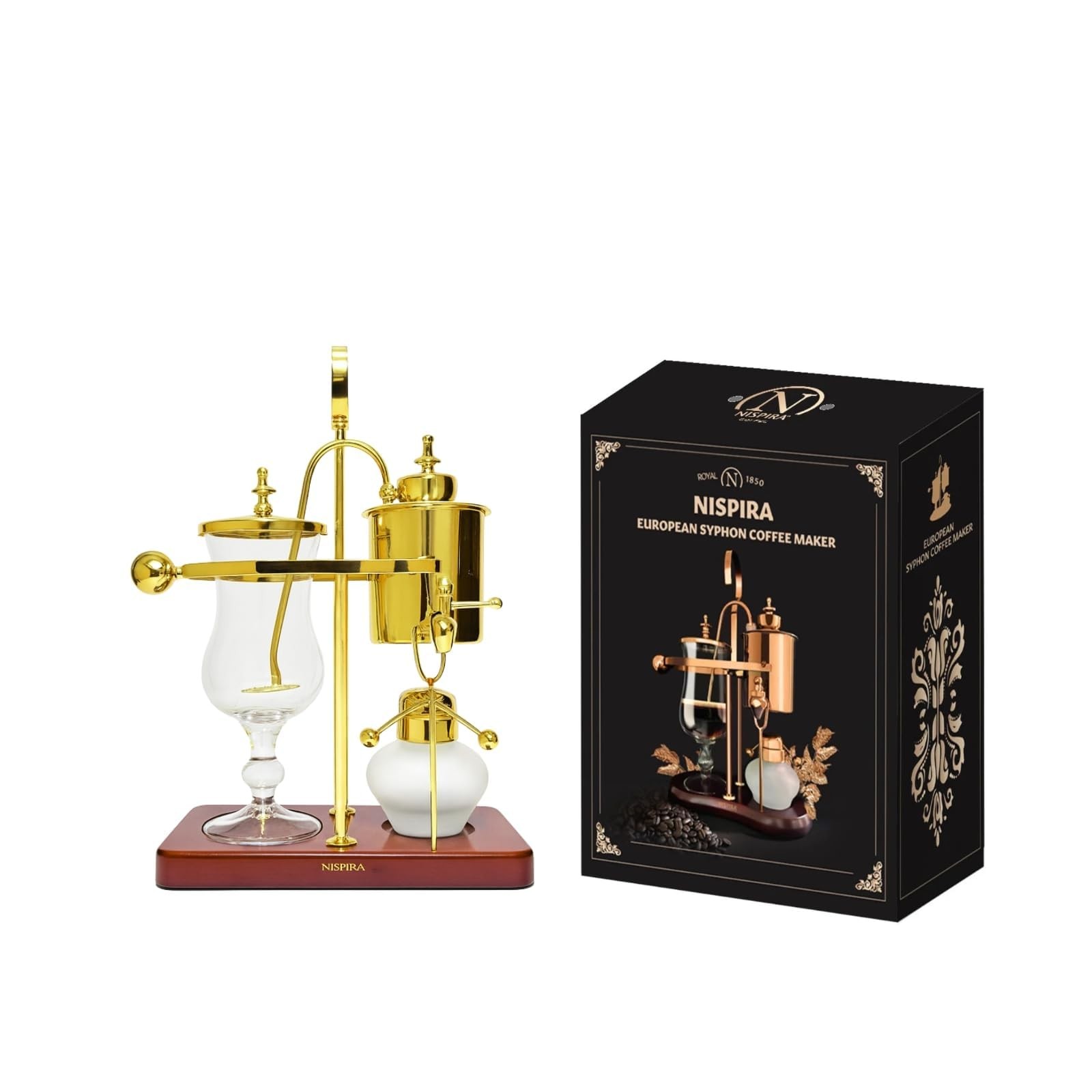 Nispira Belgium Royal Family Balance Syphon Unique Gravity Vintage Coffee Ma...