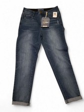 Democracy Jeans Womens 2P Blue Straight Leg Ab Solution Stretch Denim Cotton