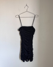 Urban Outfitters Mesh Cinch Mini Dress in Black Size MEDIUM