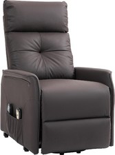 DecHome Poltrona Anziani Elettrica Alzapersone Massaggiante 67x89x102 Marrone