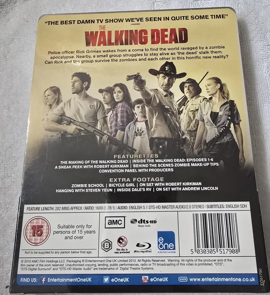 The Walking Dead Season 1 First Blu-ray Steelbook (Zavvi) [UK] - JOCK - Ent Excl Foto 2 de 4