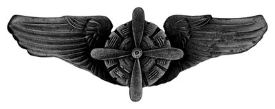 STEAMPUNK AVIATION PILOT WINGS: Antique Nickel
