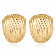 Gold Statement Stud Earrings for Women Chunky Earrings for Women Trendy Jewelry