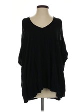 Show Me Your Mumu Women Black 3/4 Sleeve Top S