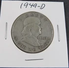 Franklin Half Dollar • 1949‑D - 90% Silver • Circulated • Denver Mint
