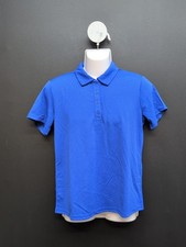 Men's Solid Color Short Sleeve Casual Polo Shirt Medium Blue
