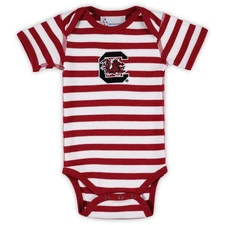 Newborn & Infant Two Feet Ahead Garnet South Carolina Gamecocks Stripe Shoulder