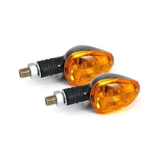Turn signals Little Duke Black Short Homologated (2 Pieces) Spotlights