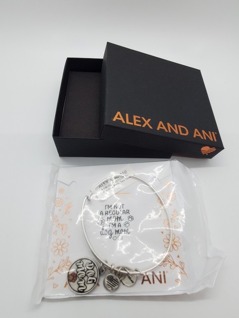 Alex and Ani I'm a Dog Mom Shiny Silver 