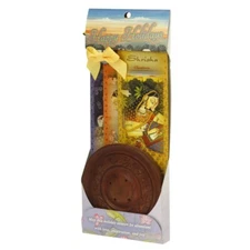 Wood Round Burner + 3 Meditation Incense Sticks Packs & Holiday Greeting