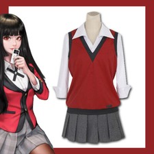Kakegurui Midari Ikishima Outfit School Uniform Dress Cosplay Costume Suit Set