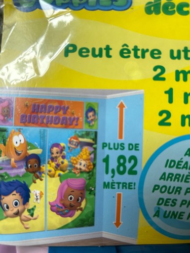 Bubble Guppies Happy Birthday Sign Banner 6 feet Wall Decorating Kit 5 Piece Set - 第 3/3 張圖片