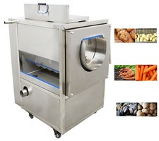 110V 26.4lbs Automatic Rolling Peeling Machine Carrot Potatoe Cleaning Sorting