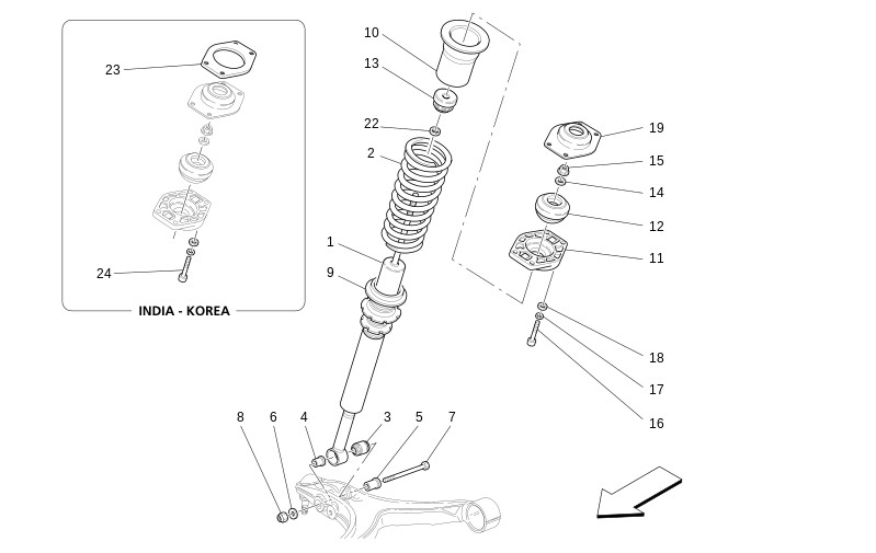 4pcs Genuine Shock Absorber Pads fit Maserati GranCabrio GranTurismo 233125