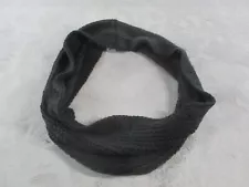 Isaac Mizrahi Live Womens One Size Black Knit Infinity Scarf GUC Flaws