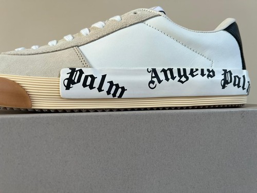 Palm Angels , New Tennis Sneakers in White/Black BNIB 44 - Picture 2 of 12