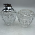 Glass GAS Cigarette Lighter 2pc Set Collectible Decorative Clear Ashtray JAPAN — photo 10