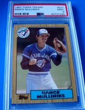 1987 Topps TIFFANY #537 RANCE MULLINIKS psa 9 Toronto BLUE JAYS (325)