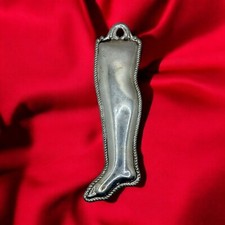 Vintage Ex Voto Silver Leg Love Sacred Tattoo Vintage 16X5 Cm