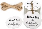 200 Thank you Tags - Thanks for celebrating with US- with twine-NEW-T