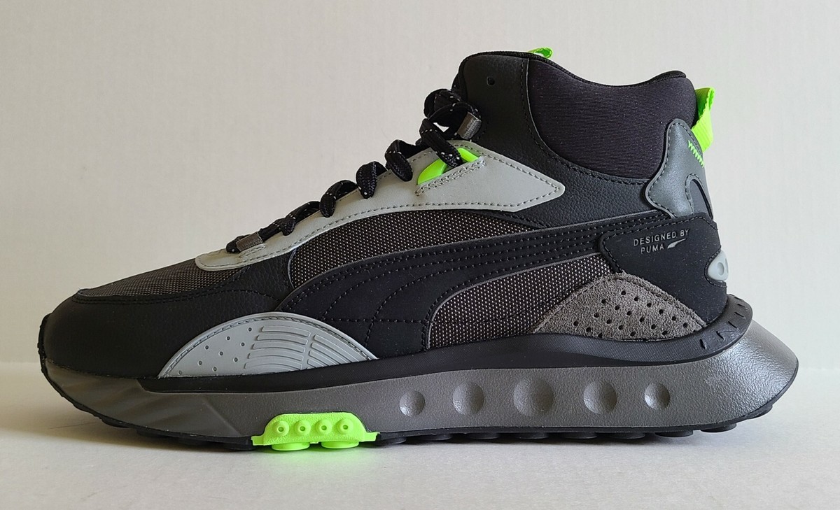 HOT ! Puma Boots Wild Rider Puma Hh Shoes Size PUMA Wild Rider Mid Black  Dark Shadow W For Sale