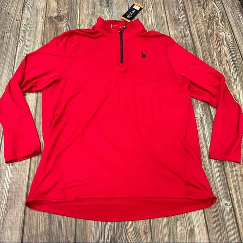 Spyder Red Quarter Zip Shirt XXL NWT 