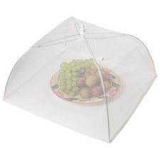 Kitchen Craft Nylon Umberella Food Cover Protection Outside Picnic - White 40cm