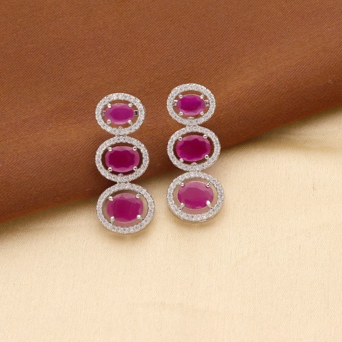 Elegant Edelstein Halo Cz Halskette Set für Damen - Bild 16 von 50