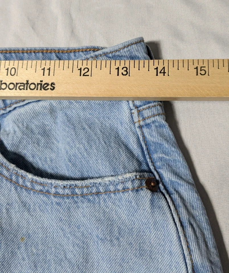 ABERCROMBIE & FITCH HIGH RISE - Falda vaquera lyocell de algodón con abertura frontal 26/2 para mujer Foto 4 de 4