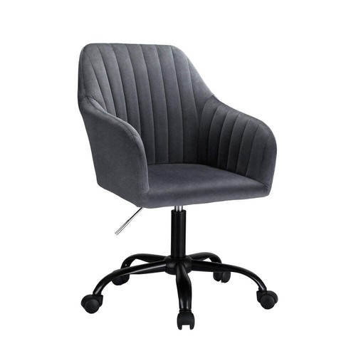 Artiss Office Chair Velvet Seat Dark Grey - Picture 7 of 7