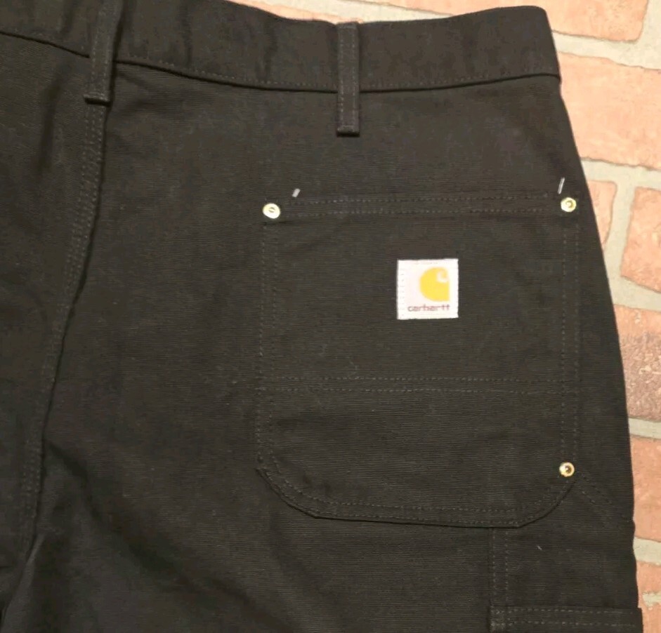 Vintage Black Carhartt B01 Double Knee Riveted Carpenter
